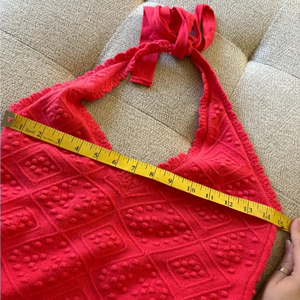 TUCKERNUCK Hyacinth House Watermelon Knit Hollis Halter Dress Size Small - Picture 9 of 9